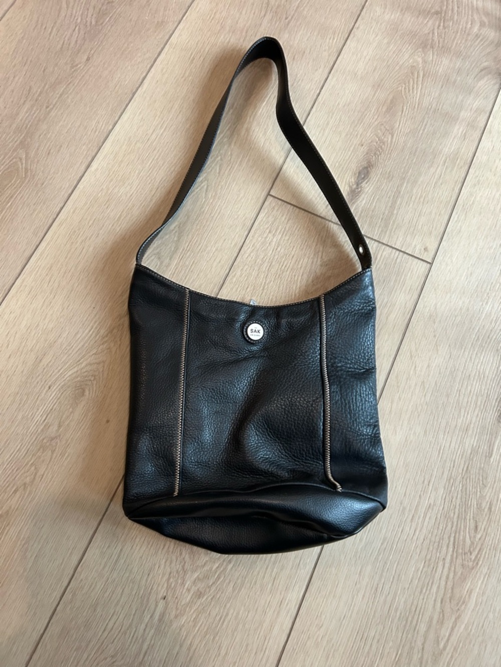The Sak Black Leather Shoulder Bag